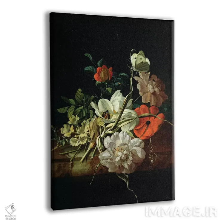 تابلو طبیعت بیجان با گلها اثر ریچل رویش - نمای پرسپکتیو محصول