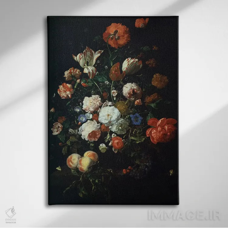 تابلو دستهگل گلها اثر ریچل رویش - نمای روبهرو روی دیوار