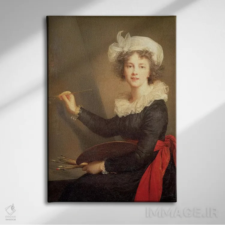 تابلو خودنگاره، ۱۷۹۰ اثر الیزابت لوئیز ویژه لو برن (نقاش فرانسوی) - نمای روبهرو روی دیوار