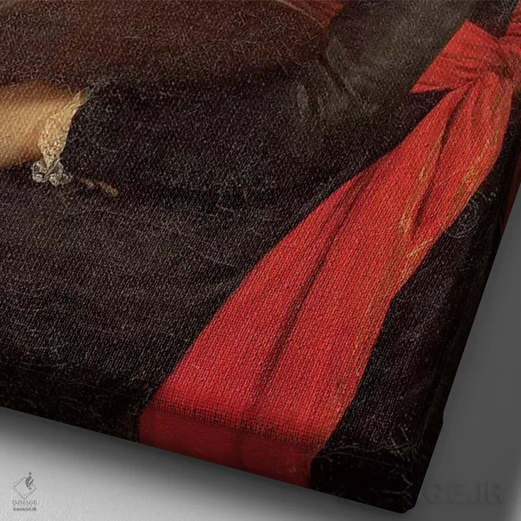 تابلو خودنگاره، ۱۷۹۰ اثر الیزابت لوئیز ویژه لو برن (نقاش فرانسوی) - نمای نزدیک بافت بوم