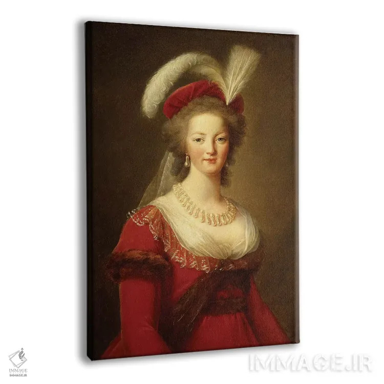 تابلو پرترهٔ ماری آنتوانت، ملکهٔ فرانسه اثر الیزابت لوئیز ویژه لو برن (نقاش فرانسوی) - نمای پرسپکتیو محصول