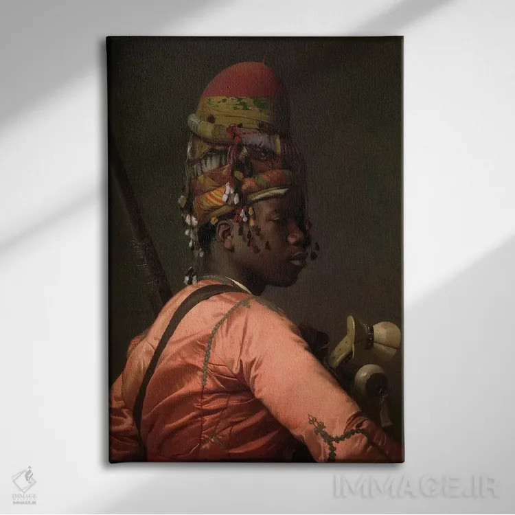 تابلو باشیبازوک، ۱۸۶۸–۶۹ (سرباز عثمانی) اثر ژان لئون ژروم (نقاش فرانسوی) - نمای روبهرو روی دیوار