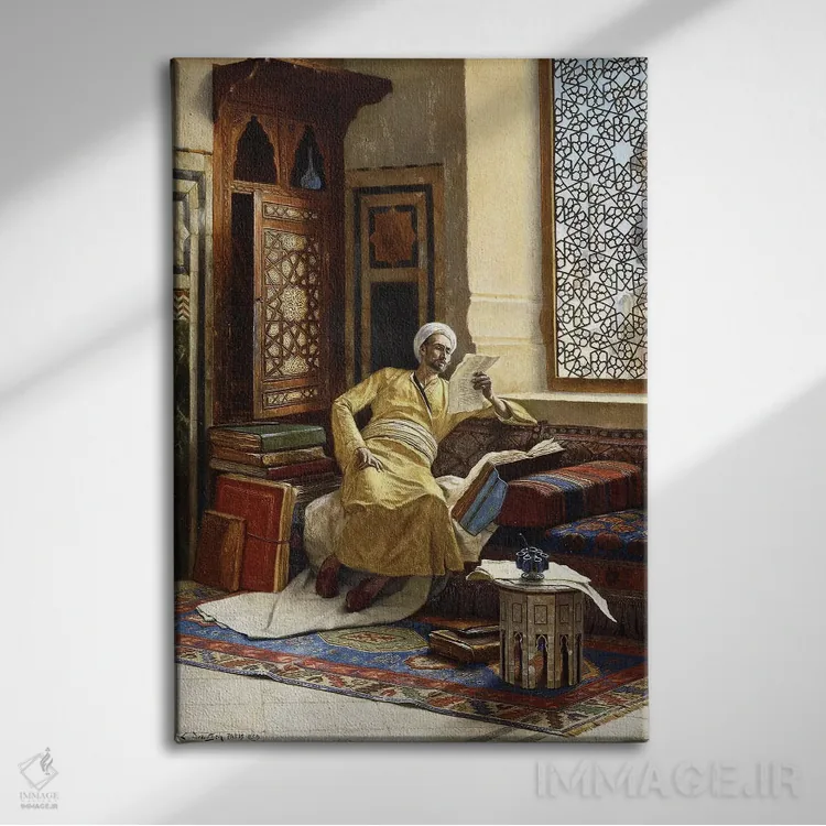 تابلو دانشمند، ۱۸۹۵ اثر لودویگ دویچ - نمای روبهرو روی دیوار