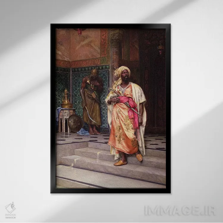 تابلو پاسخ، ۱۸۸۳ اثر لودویگ دویچ - نمای قابدار مشکی