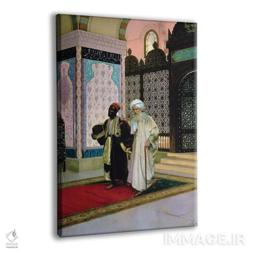 تابلو پس از نماز در مسجد اثر رودلف ارنست (نقاش اتریشی) - نمای پرسپکتیو محصول