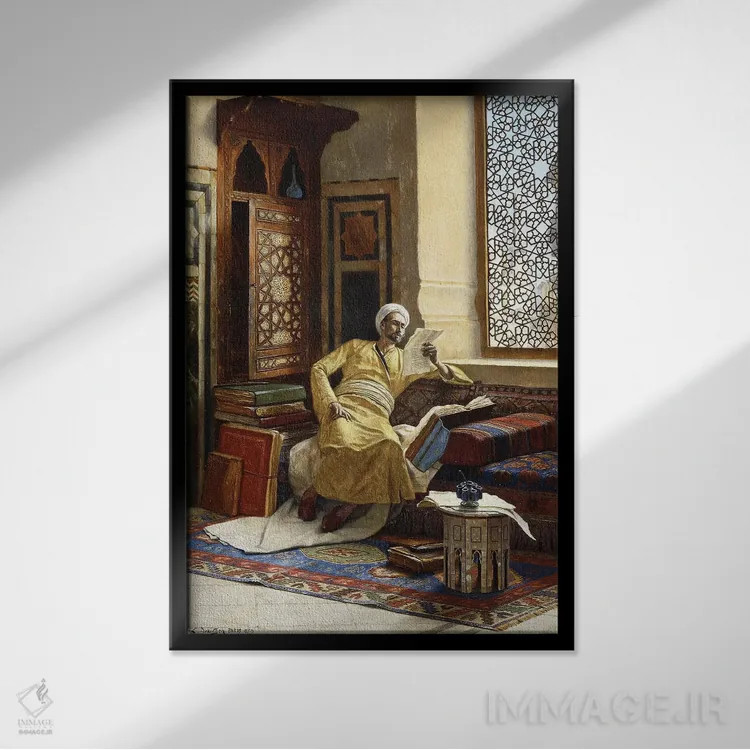 تابلو دانشمند، ۱۸۹۵ اثر لودویگ دویچ - نمای قابدار مشکی