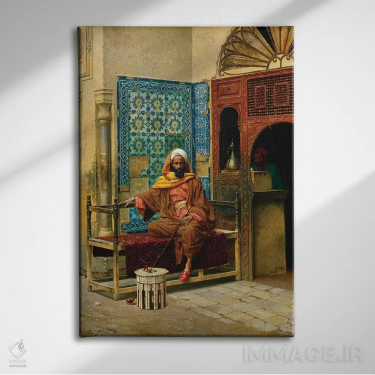 تابلو دخانیاتکش، ۱۹۰۳ اثر لودویگ دویچ - نمای روبهرو روی دیوار