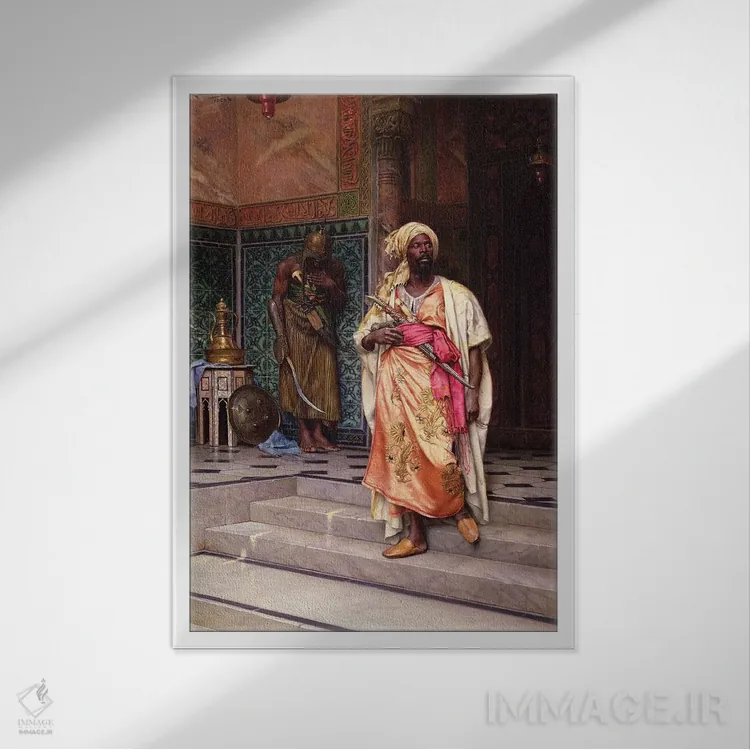 تابلو پاسخ، ۱۸۸۳ اثر لودویگ دویچ - نمای قابدار سفید