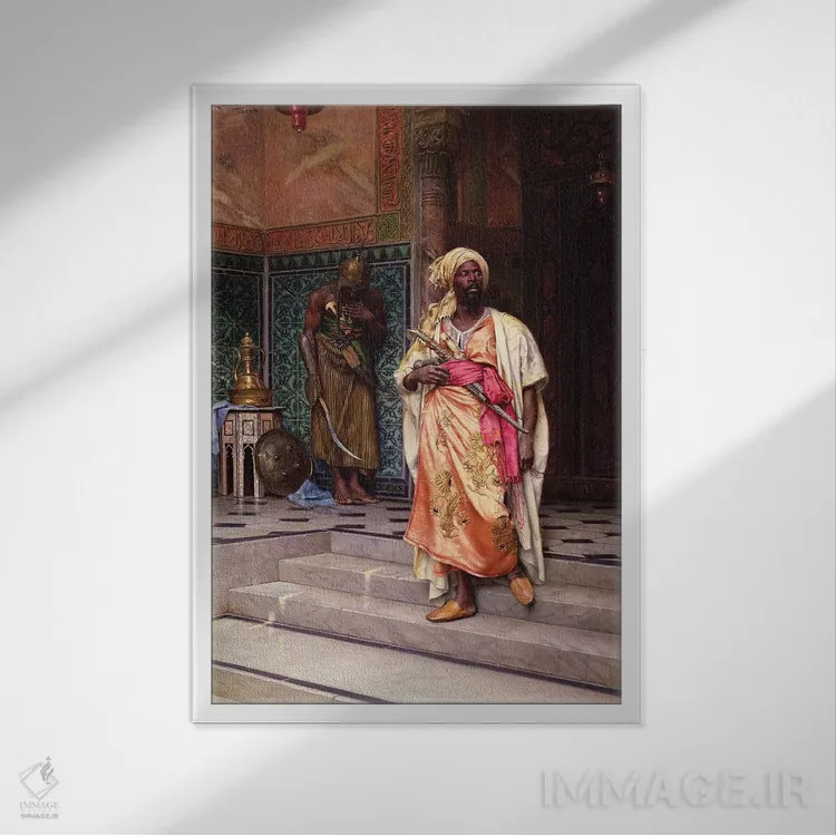 تابلو پاسخ، ۱۸۸۳ اثر لودویگ دویچ - نمای قابدار سفید