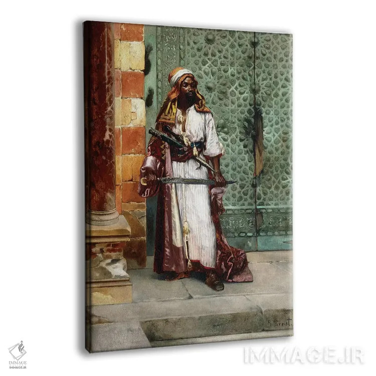 تابلو در حال نگهبانی ایستاده اثر رودلف ارنست (نقاش اتریشی) - نمای پرسپکتیو محصول