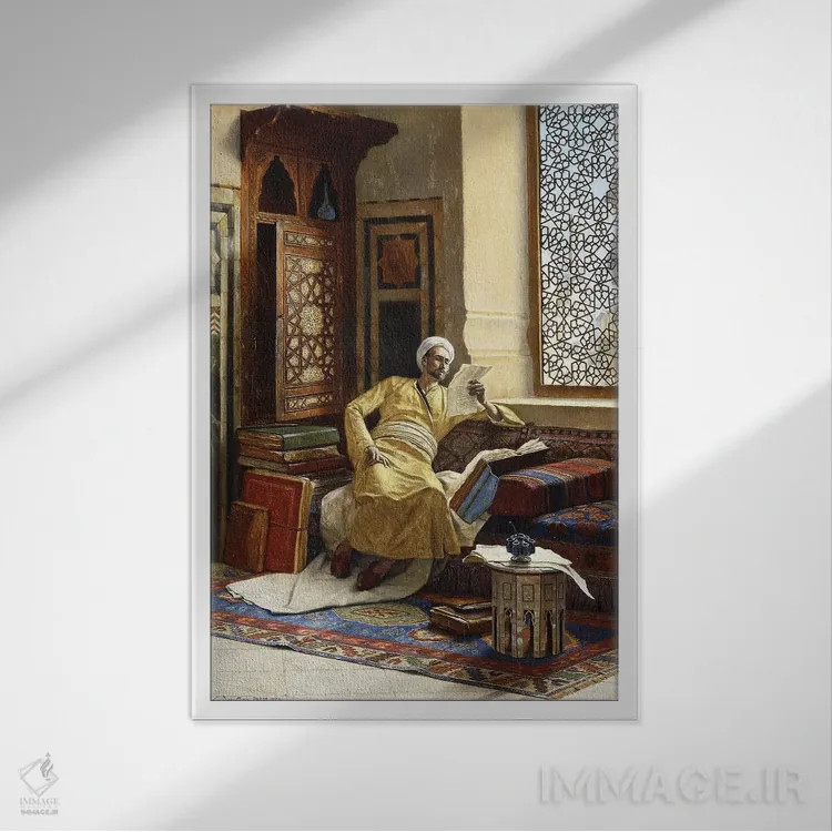 تابلو دانشمند، ۱۸۹۵ اثر لودویگ دویچ - نمای قابدار سفید