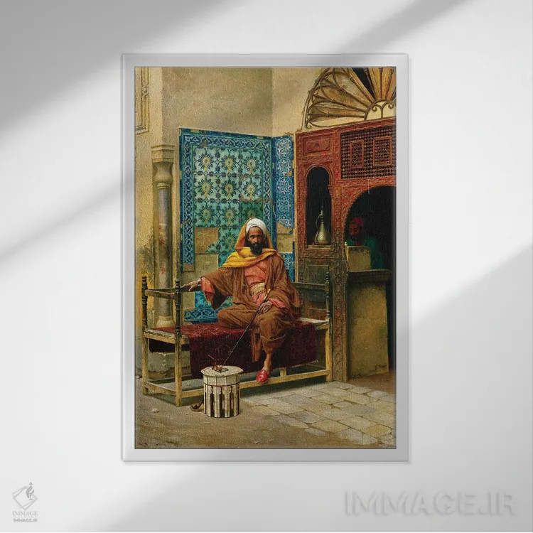 تابلو دخانیاتکش، ۱۹۰۳ اثر لودویگ دویچ - نمای قابدار سفید