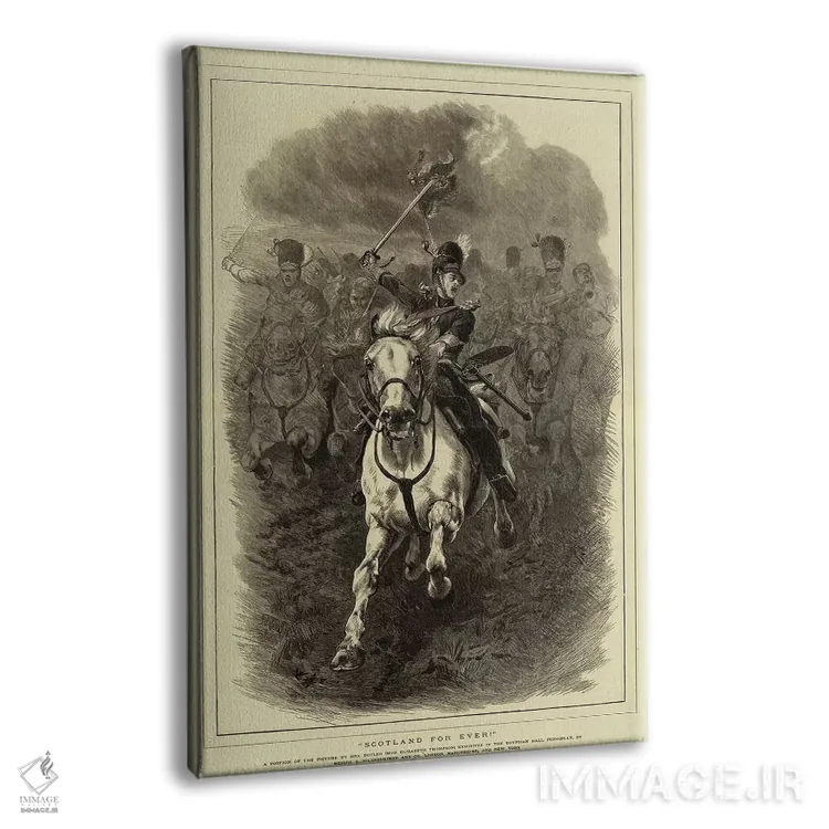 تابلو اسکاتلند تا ابد! اثر لیدی باتلر (نقاش بریتانیایی) - نمای پرسپکتیو محصول