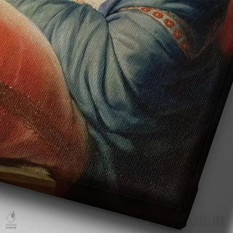 تابلو کنتس کاترین واسیلیونا اسکاورونسکایا (۱۷۶۱–۱۸۶۹)، ۱۷۹۶ اثر الیزابت لوئیز ویژه لو برن (نقاش فرانسوی) - نمای نزدیک بافت بوم