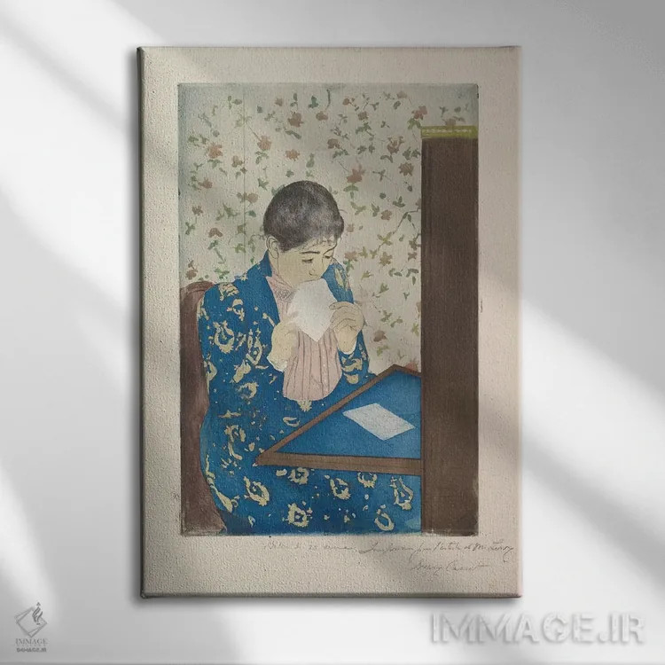 تابلو نامه، ۱۸۹۰؟۹۱ اثر مری استیونسون کاسات (نقاش آمریکایی) - نمای روبهرو روی دیوار