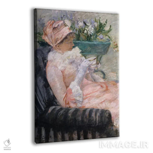 تابلو فنجان چای، حدود ۱۸۸۰–۱۸۸۱ اثر مری استیونسون کاسات (نقاش آمریکایی) - نمای پرسپکتیو محصول