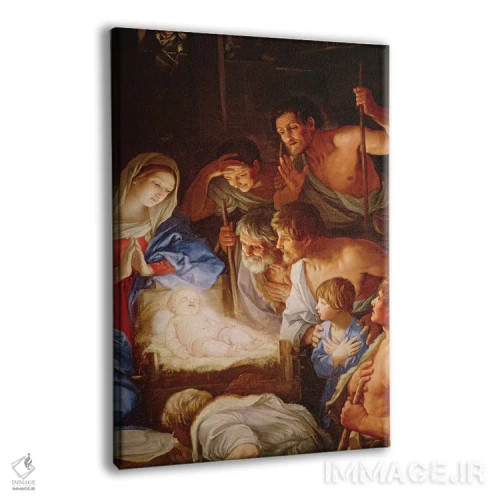 تابلو پرستش شبانان، جزئیاتی از گروه پیرامون عیسی اثر گویدو رنی - نمای پرسپکتیو محصول