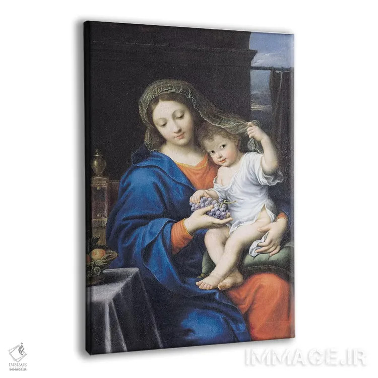 تابلو 1640-50,مریم مقدس با خوشه انگور، ۱۶۴۰-۵۰ اثر پیر میگنار - نمای پرسپکتیو محصول