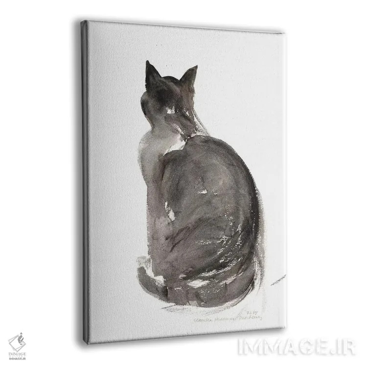 تابلو 1985,گربه، ۱۹۸۵ اثر کلودیا هاچینس-پوشاوی - نمای پرسپکتیو محصول