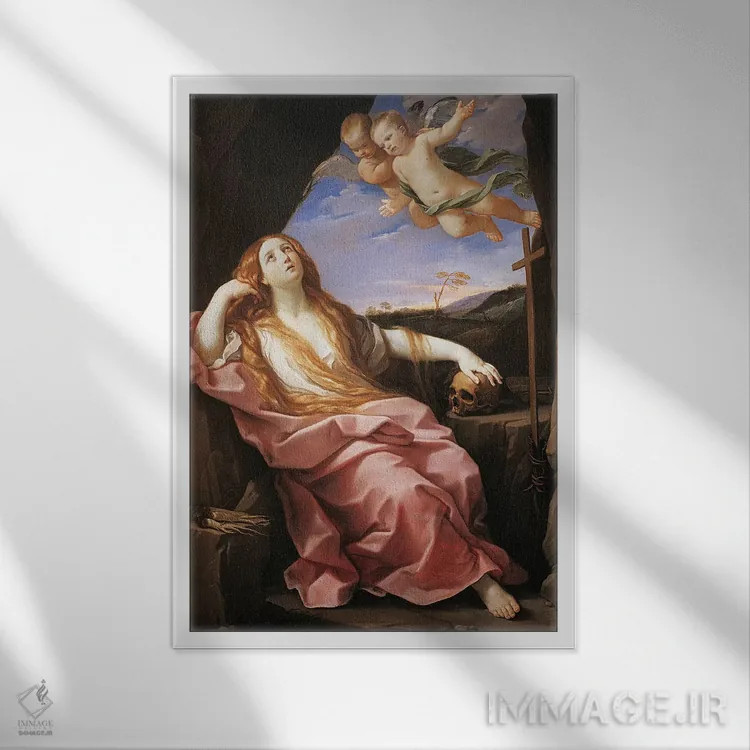 تابلو مجدلیه، حدود ۱۶۳۰ (اشاره: مریم مجدلیه) اثر گویدو رنی - نمای قابدار سفید