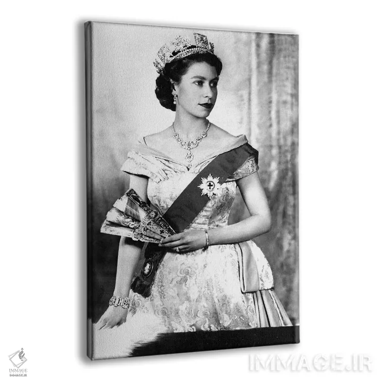 تابلو 1952,ملکه الیزابت دوم انگلستان، ۱۹۵۲ اثر دوروتی وایلباورگ (عکاس پرتره انگلیسی) - نمای پرسپکتیو محصول