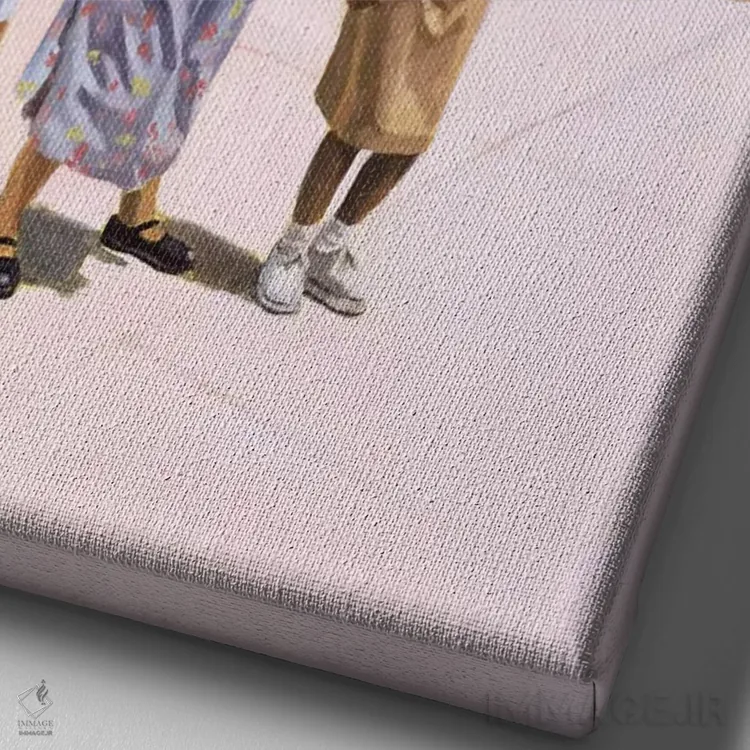 تابلو 2001,رَقص هیجانانگیز هارلم، ۲۰۰۱ اثر کالین بوتمن - نمای نزدیک بافت بوم