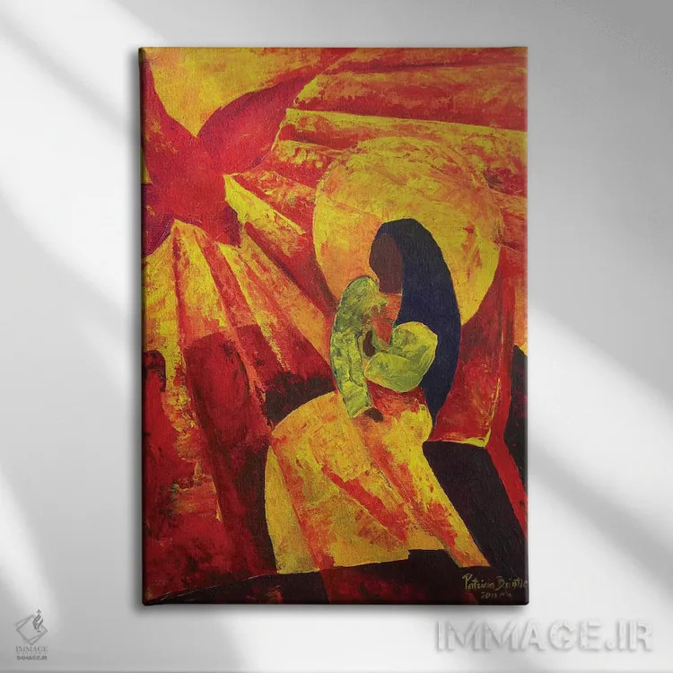 تابلو 2011،بشارت، ۲۰۱۱ (نقاشی معنویتی) اثر پاتریشیا برینتل - نمای روبهرو روی دیوار