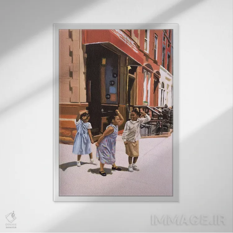 تابلو 2001,رَقص هیجانانگیز هارلم، ۲۰۰۱ اثر کالین بوتمن - نمای قابدار سفید