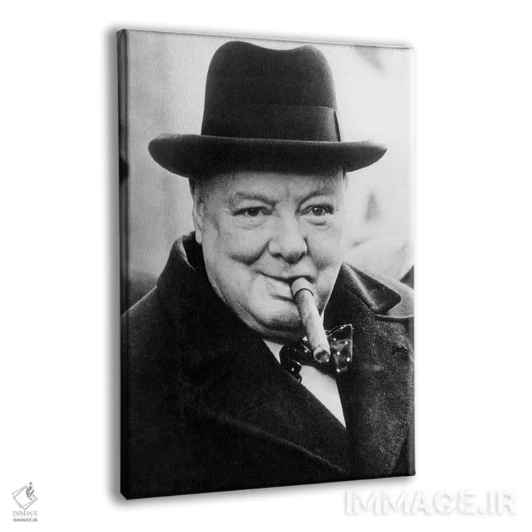 تابلو وینستون چرچیل نخستوزیر انگلیس در سال ۱۹۵۰ اثر رو دز آرشیو (آرشیو خیابان) - نمای پرسپکتیو محصول