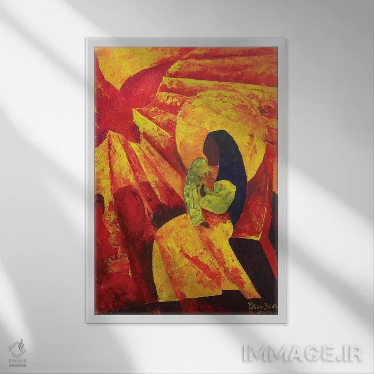 تابلو 2011،بشارت، ۲۰۱۱ (نقاشی معنویتی) اثر پاتریشیا برینتل - نمای قابدار سفید