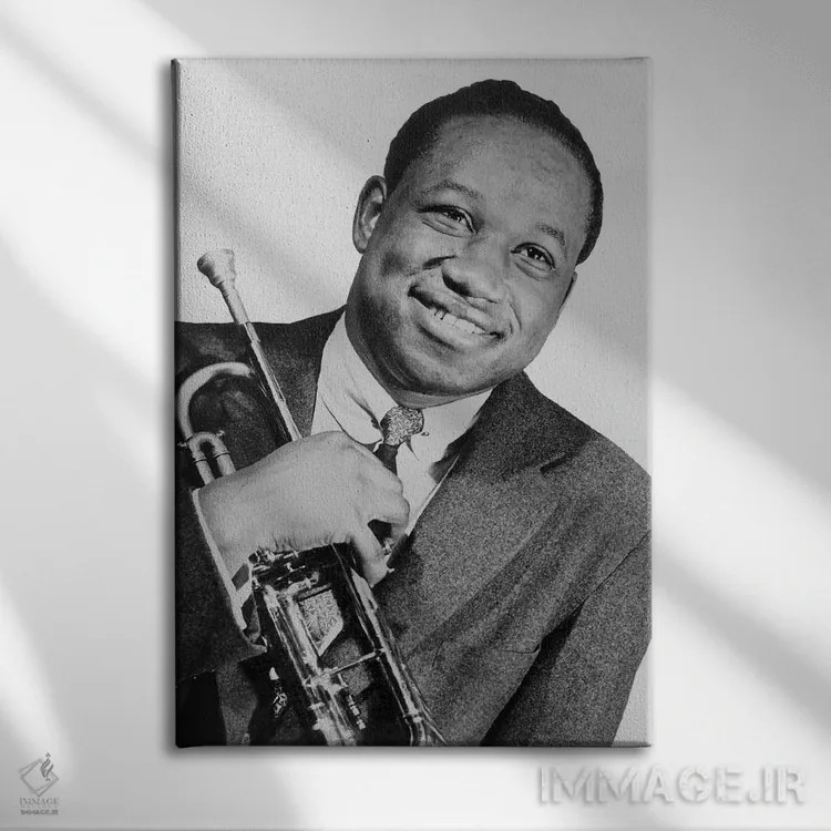 تابلو کلیفورد براون، نوازنده ترومپت جَز، ۱۹۵۳ اثر رو دز آرشیو (آرشیو خیابان) - نمای روبهرو روی دیوار