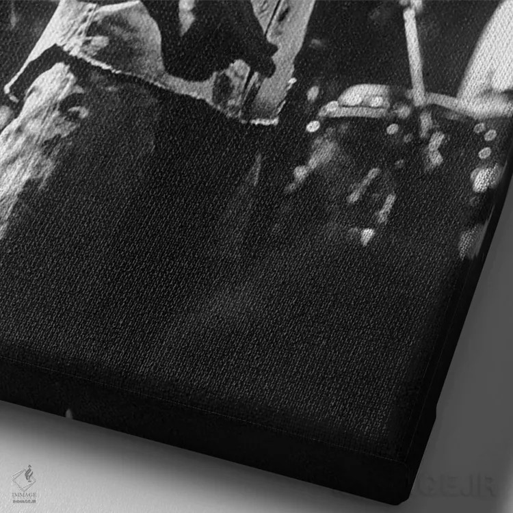 تابلو Los Angeles on May 26, 1976,باب مارلی در کنسرت رگی در راکسی، لسآنجلس، ۲۶ مه ۱۹۷۶ اثر رو دز آرشیو (آرشیو خیابان) - نمای نزدیک بافت بوم