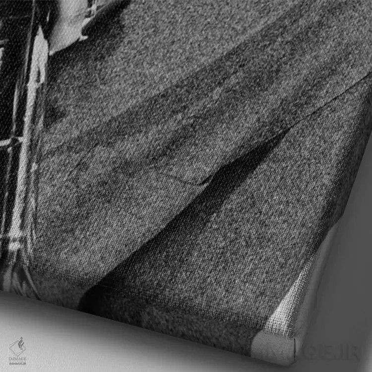 تابلو کلیفورد براون، نوازنده ترومپت جَز، ۱۹۵۳ اثر رو دز آرشیو (آرشیو خیابان) - نمای نزدیک بافت بوم