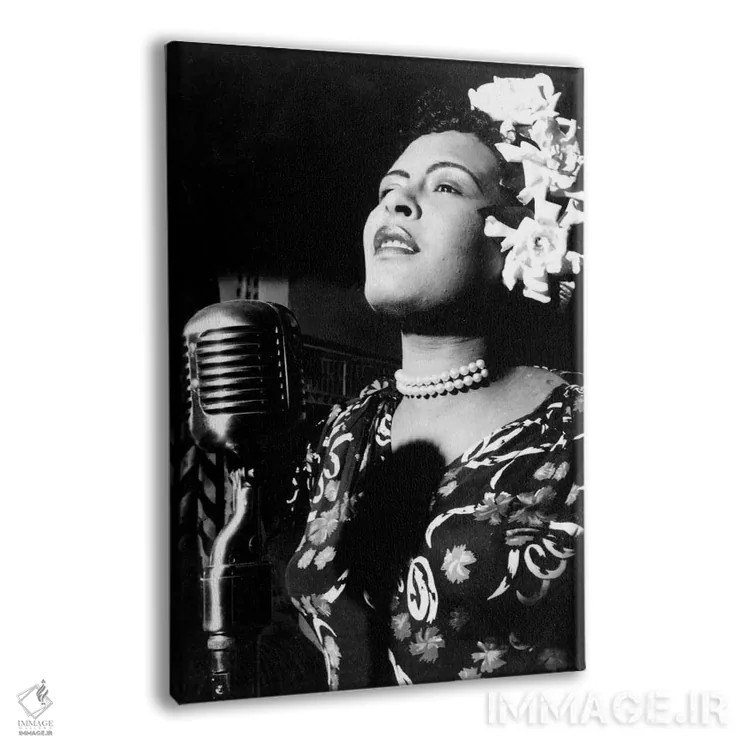 تابلو بیلی هالیدی خواننده جَز و بلوز در دهه ۱۹۴۰ اثر رو دز آرشیو (آرشیو خیابان) - نمای پرسپکتیو محصول