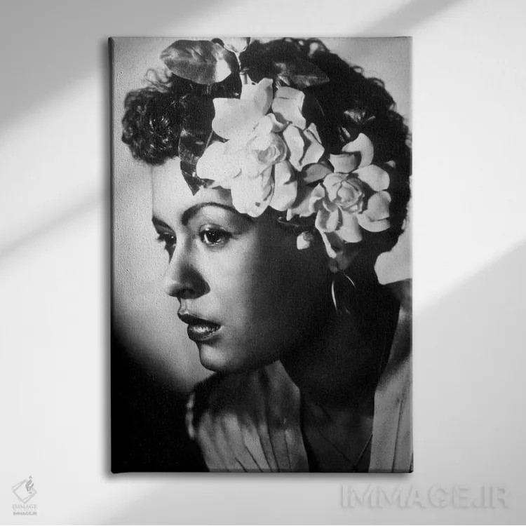 تابلو بیلی هالیدی خواننده جاز و بلوز، حدود ۱۹۴۵ اثر رو دز آرشیو (آرشیو خیابان) - نمای روبهرو روی دیوار