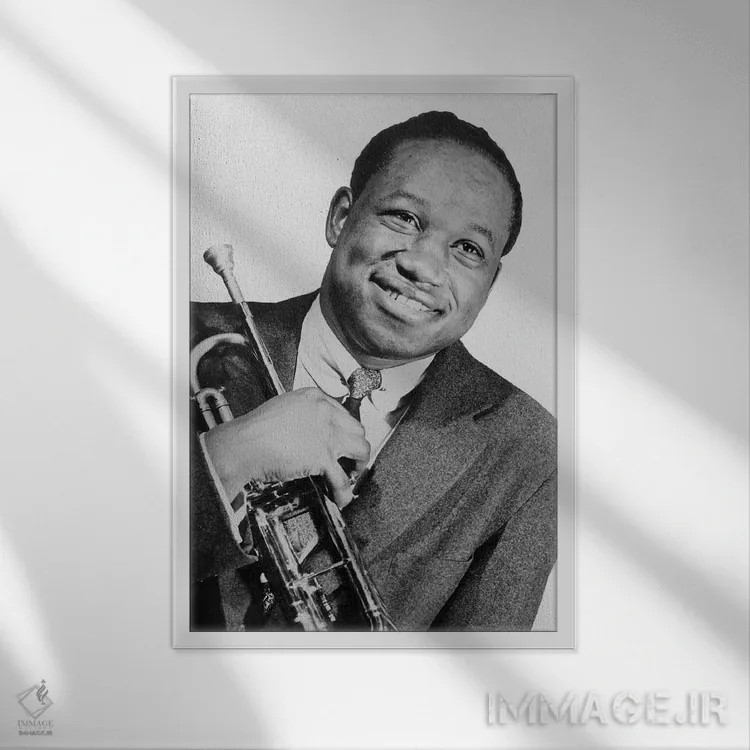تابلو کلیفورد براون، نوازنده ترومپت جَز، ۱۹۵۳ اثر رو دز آرشیو (آرشیو خیابان) - نمای قابدار سفید