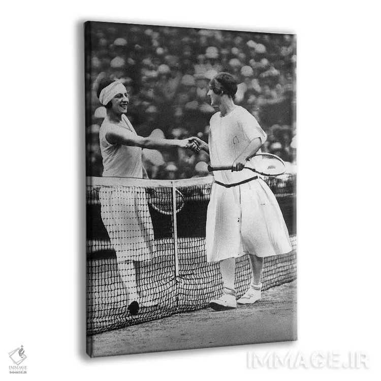 تابلو فینالیستهای زن مسابقات تنیس ویمبلدون: دوشیزه فرای و سوزان لنگلن در ۱۹۲۵ اثر رو دز آرشیو (آرشیو خیابان) - نمای پرسپکتیو محصول