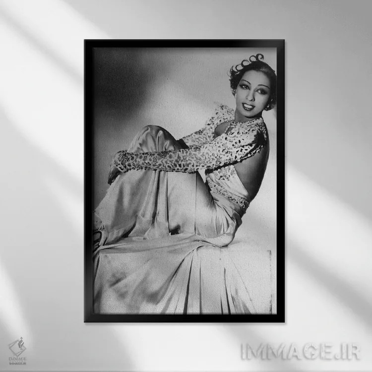 تابلو جوزفین بیکر اثر رو دز آرشیو (آرشیو خیابان) - نمای قابدار مشکی