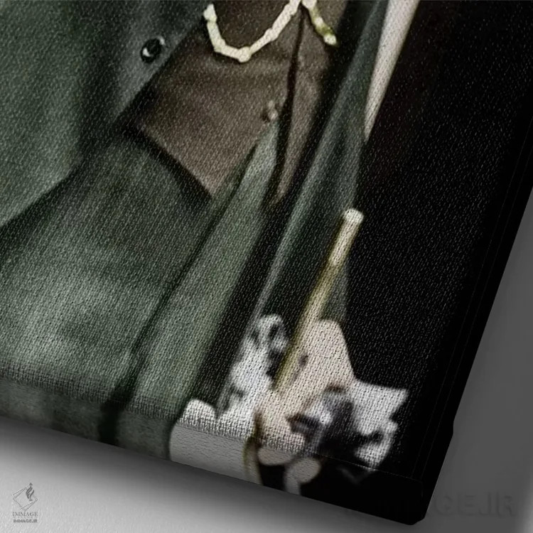 تابلو June 1943,وینستون چرچیل در حال نشان دادن علامت پیروزی مقابل خانه شماره ۱۰ داونینگ، ژوئن ۱۹۴۳ اثر رو دز آرشیو (آرشیو خیابان) - نمای نزدیک بافت بوم