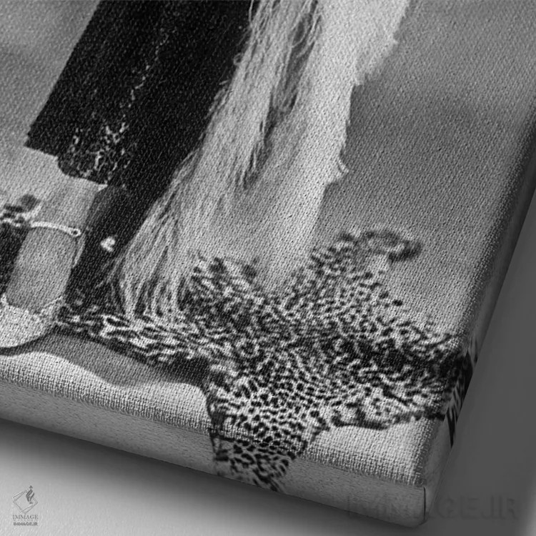 تابلو 1928,زن با لباس شنل، ۱۹۲۸ اثر رو دز آرشیو (آرشیو خیابان) - نمای نزدیک بافت بوم