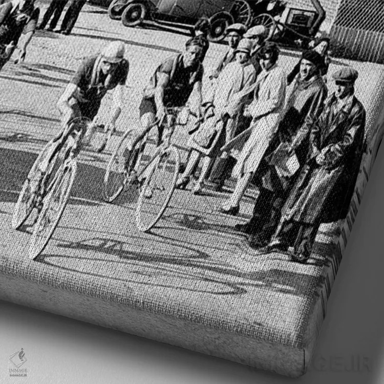 تابلو 15th leg Grenoble/Evian on July 20 : here Antonin Magne ahead at the Lautaret pass,تور دو فرانس ۱۹۲۹، مرحله پانزدهم: گرونوبل تا اویان در ۲۰ ژوئیه؛ آنتونن منیه در قدمگاه لوتاره جلوتر است اثر رو دز آرشیو (آرشیو خیابان) - نمای نزدیک بافت بوم