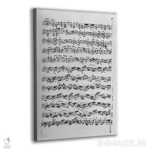 تابلو رونوشت از "پارتیتا در ر مینور برای ویولن" اثر یوهان سباستین باخ اثر آنا ماگدالنا باخ (آهنگساز/نوازنده آلمانی) - نمای پرسپکتیو محصول