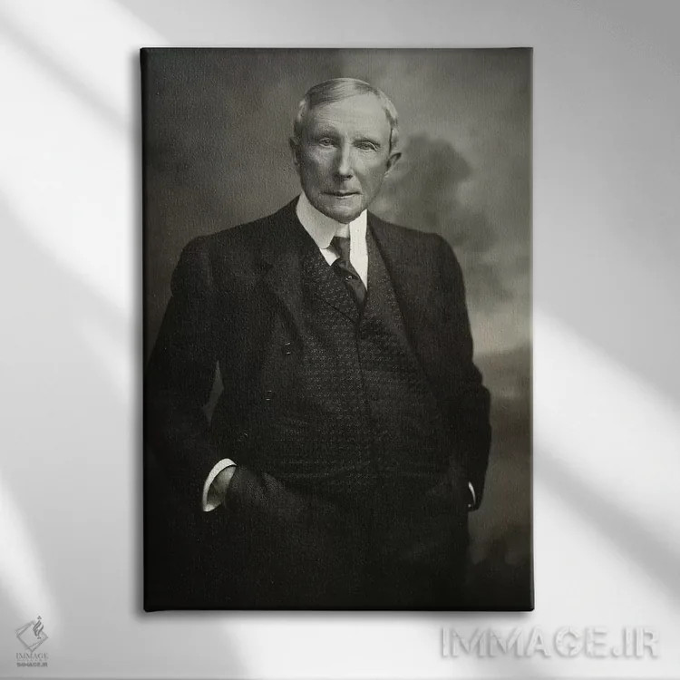 تابلو جان دی. راکفلر پدر اثر عکاس آمریکایی (عنوان عمومی) - نمای روبهرو روی دیوار