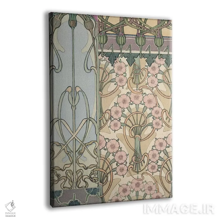 تابلو 1902,صفحه ۳۰ از "اسناد تزئینی"، ۱۹۰۲ اثر آلفونس موخا (هنرمند آرت نووی چک) - نمای پرسپکتیو محصول