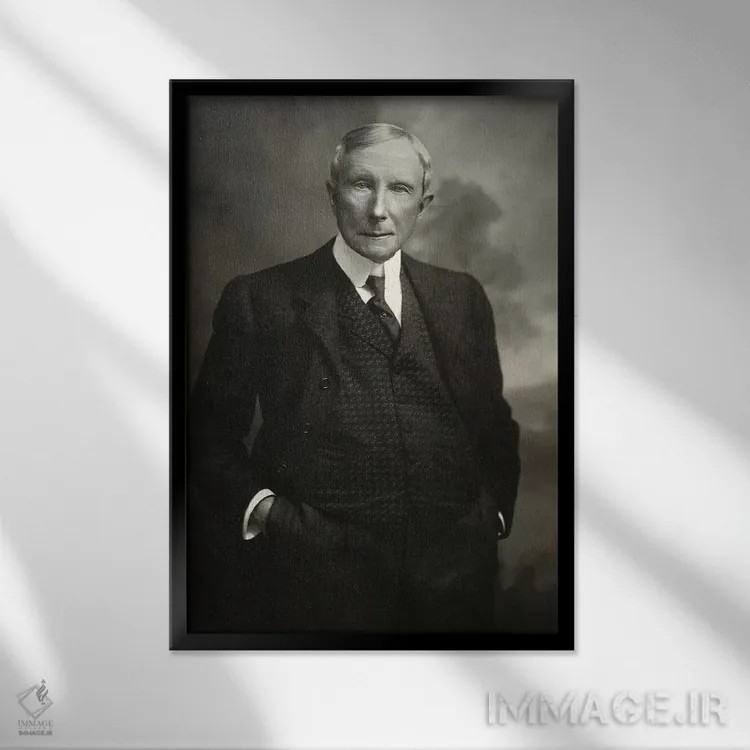 تابلو جان دی. راکفلر پدر اثر عکاس آمریکایی (عنوان عمومی) - نمای قابدار مشکی