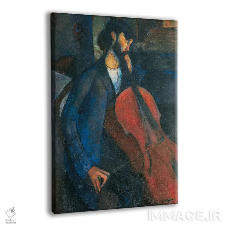 تابلو 1909,ویولنسلنواز، ۱۹۰۹ اثر آمادئو مودیلیانی (نقاش ایتالیایی) - نمای پرسپکتیو محصول