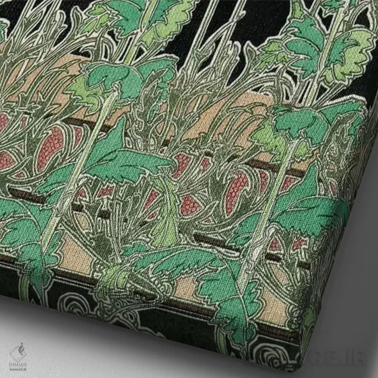 تابلو 1902,صفحه ۳۸ از "اسناد تزئینی"، ۱۹۰۲ اثر آلفونس موخا (هنرمند آرت نووی چک) - نمای نزدیک بافت بوم