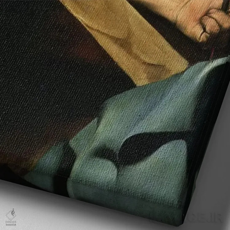 تابلو detail of St. Peter, 1600-01,مصلوب شدن سنت پیتر، جزئیاتی از سنت پیتر، ۱۶۰۰–۰۱ اثر میکلآنژو مریزی دا کاراواجو (کاراواجو؛ نقاش بزرگ ایتالیایی) - نمای نزدیک بافت بوم