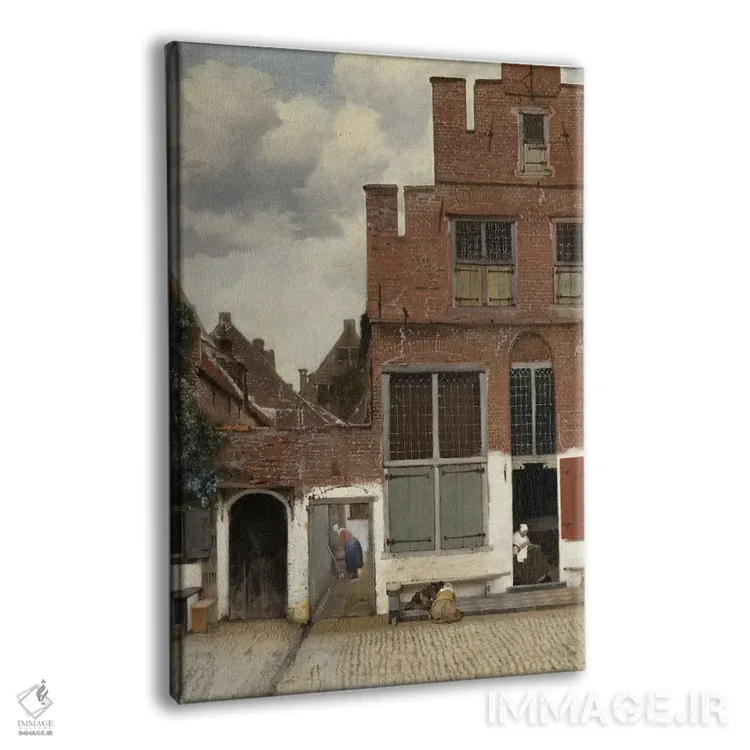 تابلو known as 'The Little Street', c.1658,نمای خانهها در دلفت، معروف به "کوچهٔ کوچک"، حدود ۱۶۵۸ اثر یان ورمیر (نقاش هلندی) - نمای پرسپکتیو محصول