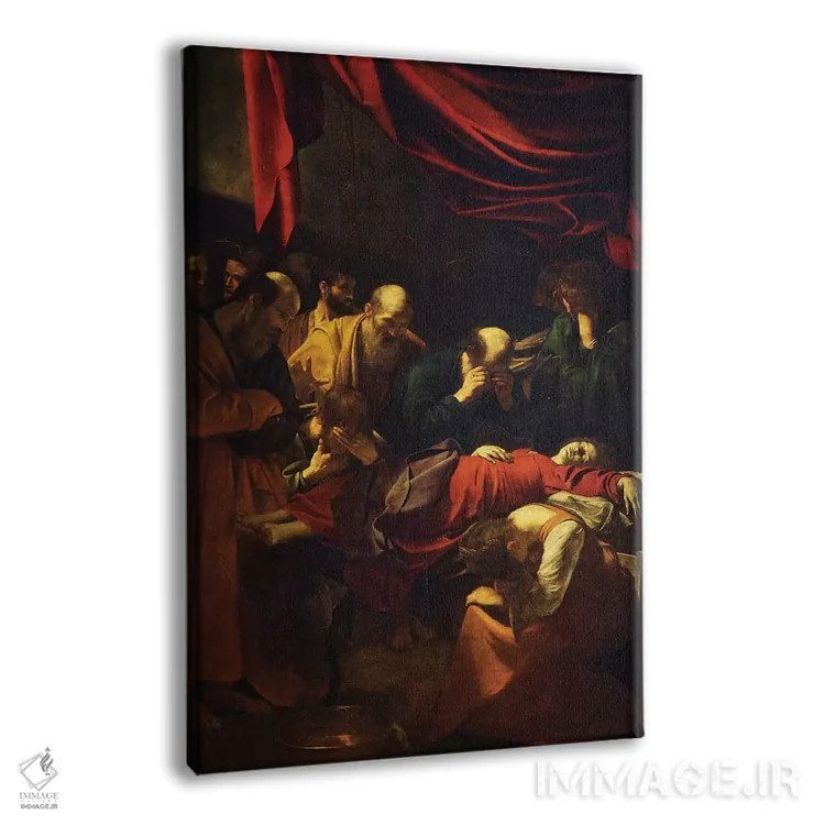 تابلو 1601-06,مرگ مریم مقدس، ۱۶۰۱–۰۶ اثر میکلآنژو مریزی دا کاراواجو (کاراواجو؛ نقاش بزرگ ایتالیایی) - نمای پرسپکتیو محصول
